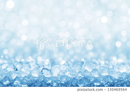 Ice crystals shimmer in soft light creating a serene and tranquil atmosphere 130469564