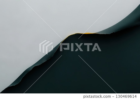 Torn paper reveals contrasting colors with smooth edges in a creative composition Torn paper reveals contrasting colors with smooth edges in a creative composition 130469614