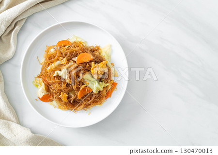 stir fried vermicelli with cabbage, carrot and egg stir fried vermicelli with cabbage, carrot and egg 130470013
