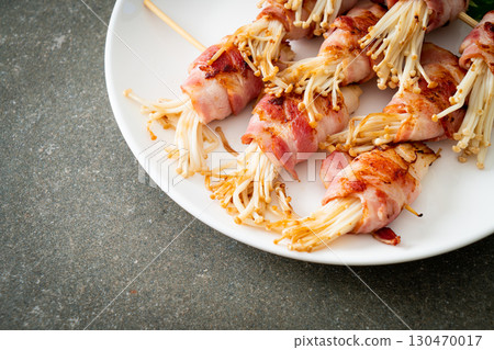 Bacon Wrapped Golden Needle Mushroom Bacon Wrapped Golden Needle Mushroom 130470017