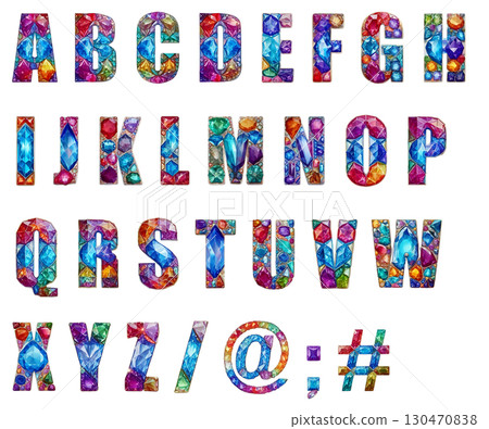 Jewelry Letters and Symbols 130470838