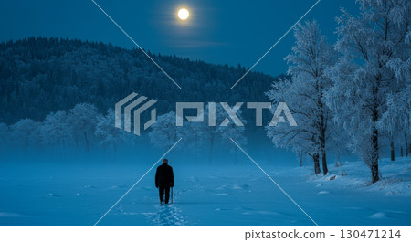 A man on a walk A man on a walk 130471214