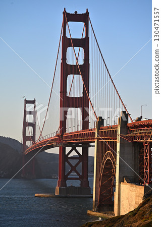 日落時的金門大橋 130471557