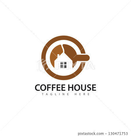 coffee house logo design illustration coffee house logo design illustration 130471753