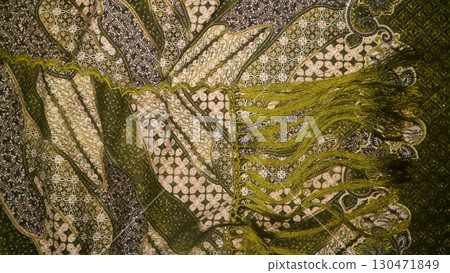 Luxury green batik pattern, Regal fashion and design  130471849