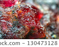 Closeup rare Eudialyte gemstone crystal 130473128