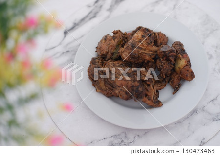 Deliciously Fried Chicken on a White Plate Deliciously Fried Chicken on a White Plate 130473463