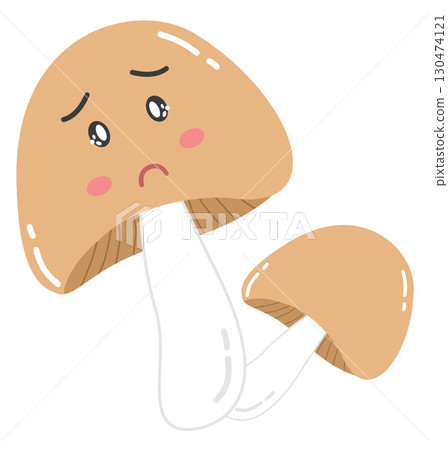 minimal cute mushroom with sad face minimal cute mushroom with sad face 130474121