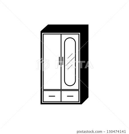 Cupboard illustration icon Cupboard illustration icon 130474141