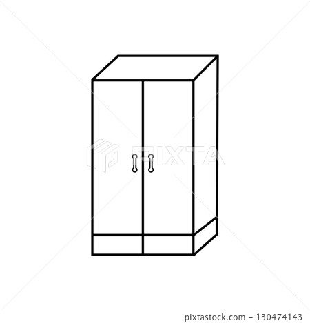 Cupboard illustration icon Cupboard illustration icon 130474143