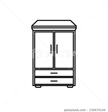 Cupboard illustration icon Cupboard illustration icon 130474144