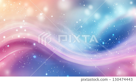 柔和的色彩抽象閃光閃閃發光的波浪背景 130474443