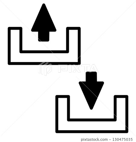 Upload and download icons 130475035