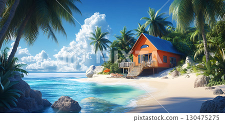 Tropical Paradise Beach House Escape 130475275