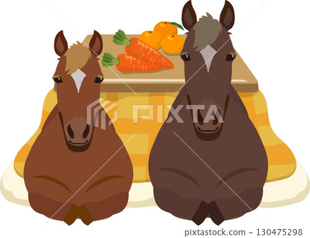 Two horses and a kotatsu 130475298