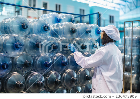 Drinking water factory auditor quality assurance inspector, Quality control staff working audit 130475909