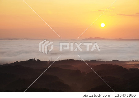Sea of clouds and sunrise 6396 Sea of clouds and sunrise 6396 130475990