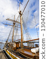 Old wooden vessel moored in Helsinki, Finland 130477010