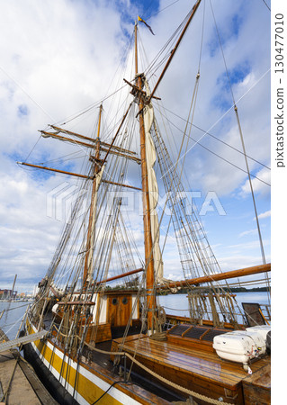 Old wooden vessel moored in Helsinki, Finland Old wooden vessel moored in Helsinki, Finland 130477010