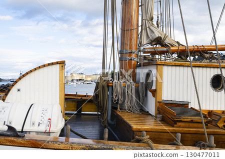 Old wooden vessel moored in Helsinki, Finland Old wooden vessel moored in Helsinki, Finland 130477011