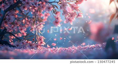 Stunning Pink Blossom Springtime Cherry Tree Photography 130477245