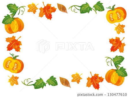 南瓜插圖框架 130477610