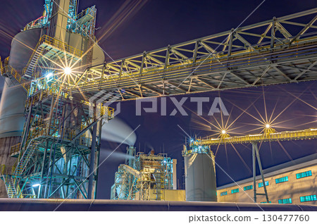 火力發電廠夜景 火力發電廠夜景 130477760