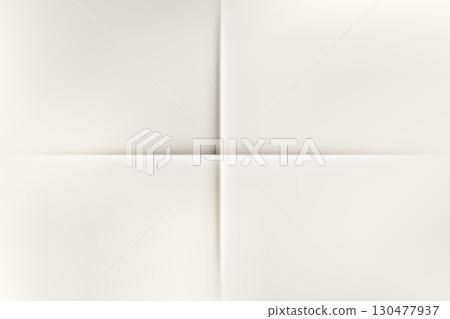 Folded white paper sheet mockup. Vector blank template for letter and menu. Textured page with shadows and wrinkles. Folded white paper sheet mockup. Vector blank template for letter and menu. Textured page with shadows and wrinkles. 130477937