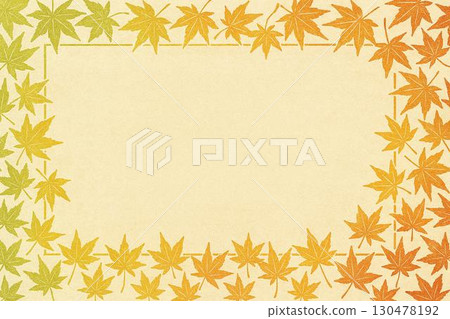 Frame material Autumn leaves Maple 130478192