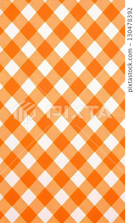 Background material_Gingham check orange 130478392