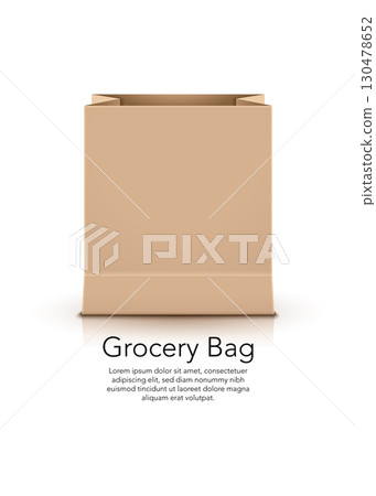 Brown grocery bag on white background stock illustration Brown grocery bag on white background stock illustration 130478652