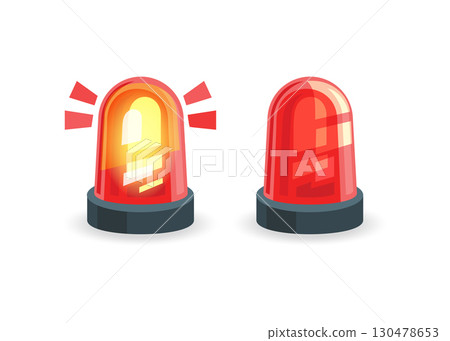Emergency siren vector isolated illustration stock illustration 130478653