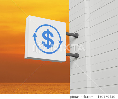 Business currency exchange online service concept, 3D rendering 130479130