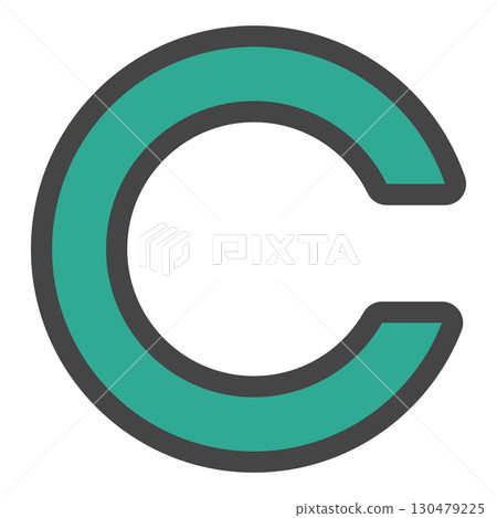 C mark illustration, eye test style design (Landolt ring) C mark illustration, eye test style design (Landolt ring) 130479225