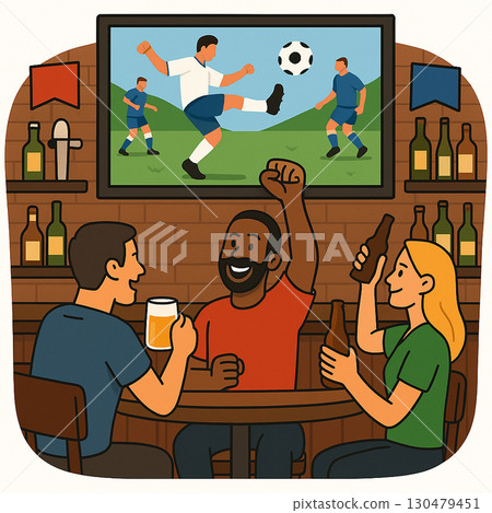 公眾觀看足球比賽 130479451
