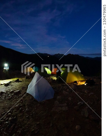 Night campsite Night campsite 130479965