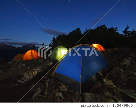 Night campsite Night campsite 130479966