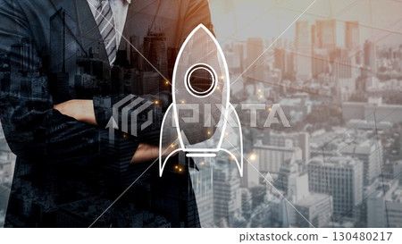 Startup Launch and Business Growth Innovation Strategy Muxer 130480217