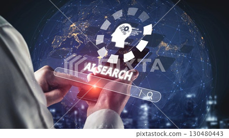 AI Search Engine and Intelligent Data Retrieval User Interface Muxer 130480443