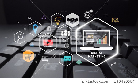 Online Ads Strategy and Digital Content Marketing for Business Growth Muxer 130480594