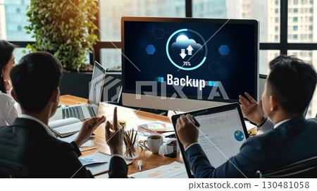 Backup Storage Data Internet Technology Business concept brisk 130481058
