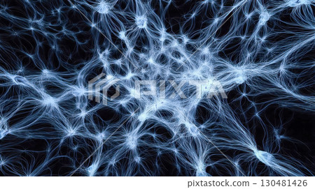 Neural network fibers with glowing connections, abstract digital brain structure and artificial intelligence visualization Neural network fibers with glowing connections, abstract digital brain structure and artificial intelligence visualization 130481426