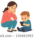 Smartphone parenting leads to children becoming addicted to smartphones 130481993