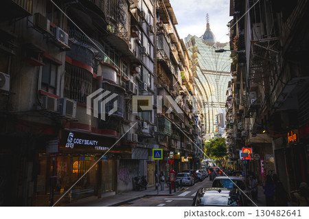 Grand Lisboa towering over the old town 130482641