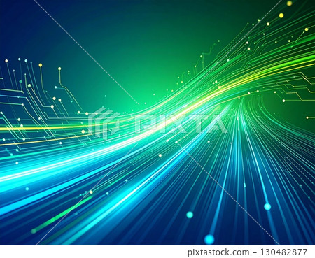 Abstract flowing lines in vibrant colors create a dynamic and modern composition. The luminous waves evoke a sense of energy and movement. Abstract flowing lines in vibrant colors create a dynamic and modern composition. The luminous waves evoke a sense of energy and movement. 130482877