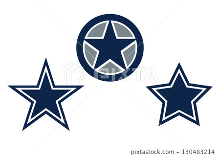 National football league teams. Dallas Cowboys logo and symbol. Football club Cowboys USA.	 130483214