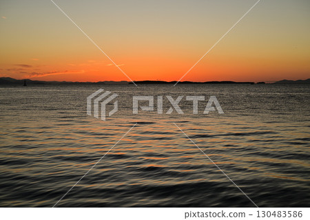 Asahi rising to the sea 130483586