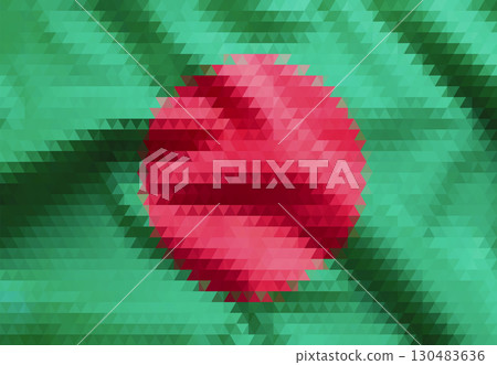 The folded flag of Bangladesh 130483636