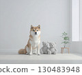 Shiba Inu and plush 130483948