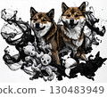 Shiba Inu and plush 130483949